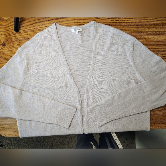 Madewell women's open front cardigan, lightweight,cotton blend,size L, pockets. - Picture 4 of 16